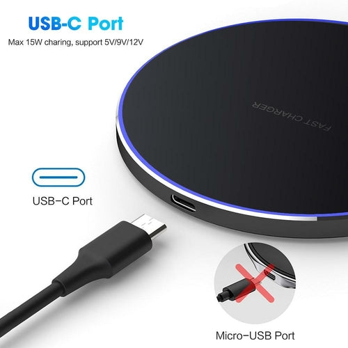 Fast 30W Wireless Charging Pad.